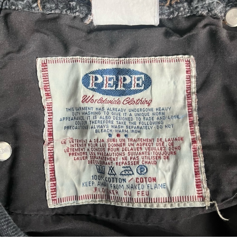 Vintage 90s International World Pepe Service Mom Fit High Rise Black Jeans 25 - Picture 6 of 8